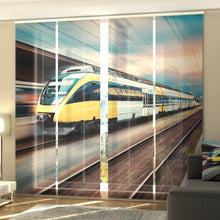 Laden Sie das Bild in den Galerie-Viewer, Foto-Schiebegardine "gelber Zug"
