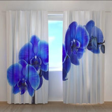 Laden Sie das Bild in den Galerie-Viewer, Fotogardine &quot;blaue Orchidee&quot;