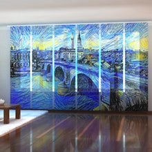 Laden Sie das Bild in den Galerie-Viewer, Foto-Schiebegardine &quot;London Bridge gemalt&quot;