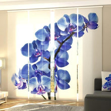 Laden Sie das Bild in den Galerie-Viewer, Foto-Schiebegardine &quot;blaue Orchidee&quot;