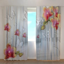 Laden Sie das Bild in den Galerie-Viewer, Fotogardine &quot;Orchidee 3 D&quot;