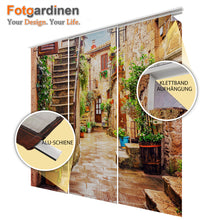 Laden Sie das Bild in den Galerie-Viewer, Foto-Schiebegardine &quot;Rose auf Gold&quot;