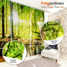 Laden Sie das Bild in den Galerie-Viewer, Foto-Schiebegardine &quot;Park im Frühling&quot;
