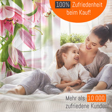 Laden Sie das Bild in den Galerie-Viewer, Fotogardine &quot;Schmetterlinge und Rosen&quot;